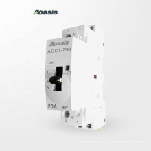 AOASIS AOCT-20M 2P 2NO AC-7a 20A 220V coil  manually operated modular ac contactor